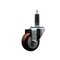 Service Caster 3'' SS Maroon Poly Wheel Swivel 1'' Expanding Stem Caster SCC-SSEX20S314-PPUB-MRN-1 - alternate 1